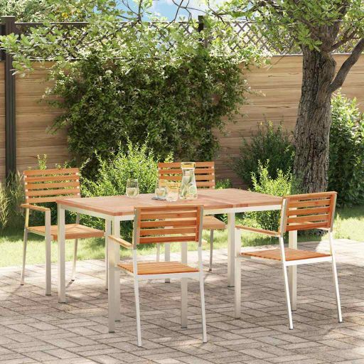 Garten Essgruppe 3 pcs Braun Massivholz Akazie