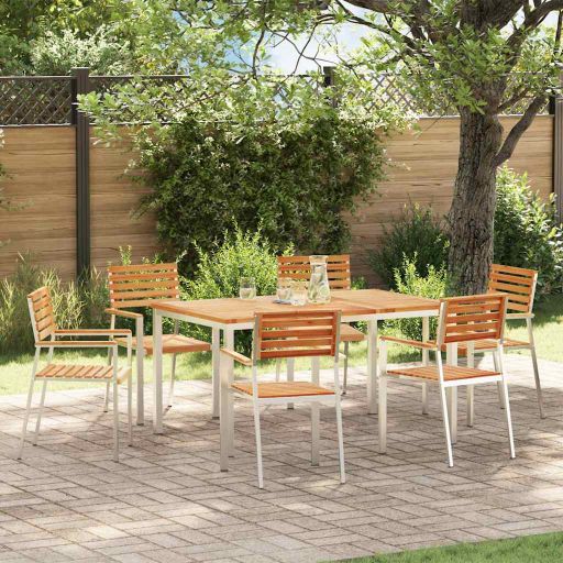 Garten Essgruppe 3 pcs Braun Massivholz Akazie