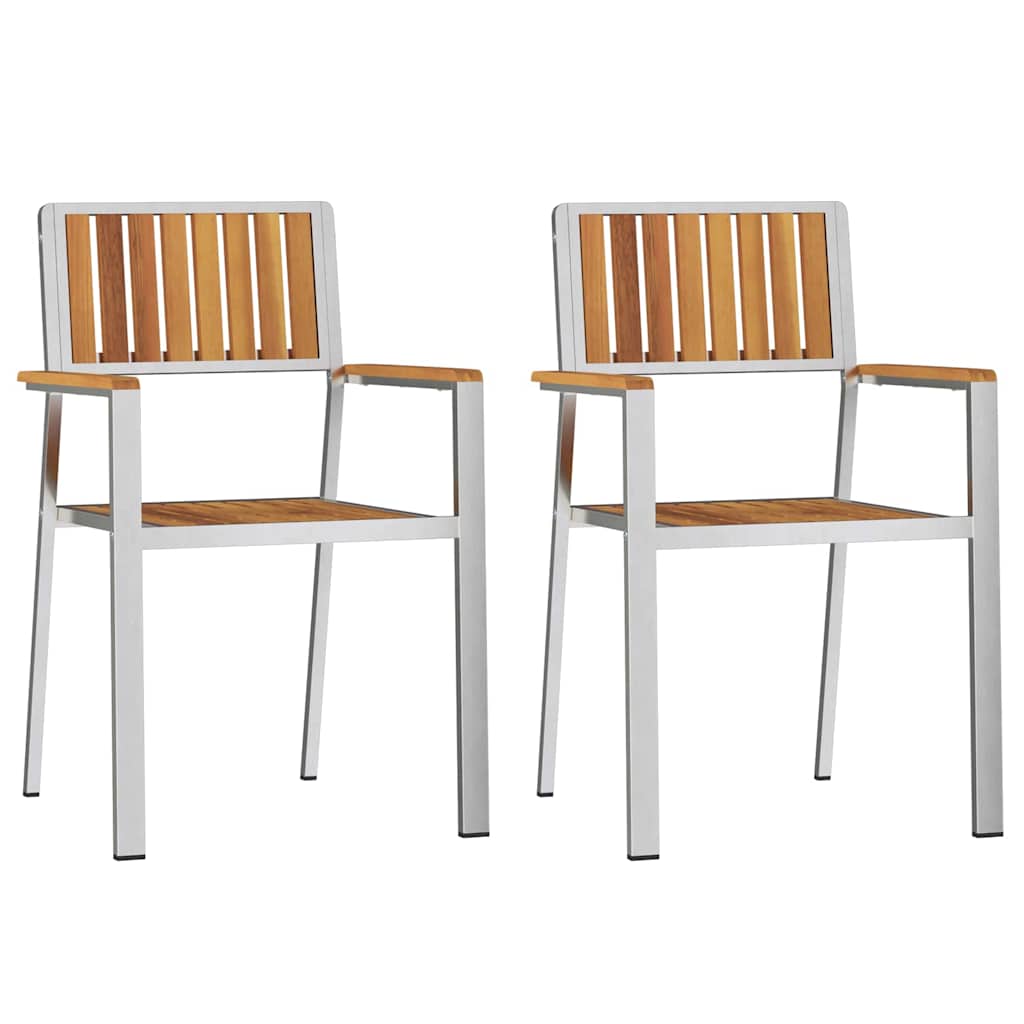 vidaXL Outdoortisch-Set 3 pcs Braun Massivholz Akazie