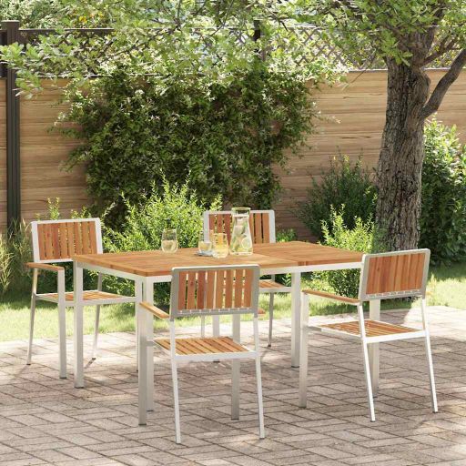 vidaXL Outdoortisch-Set 3 pcs Braun Massivholz Akazie