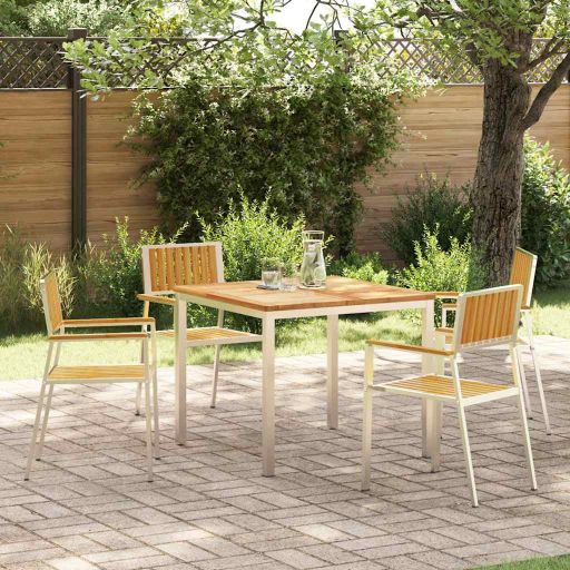 vidaXL Outdoortisch-Set 3 pcs Braun Massivholz Akazie