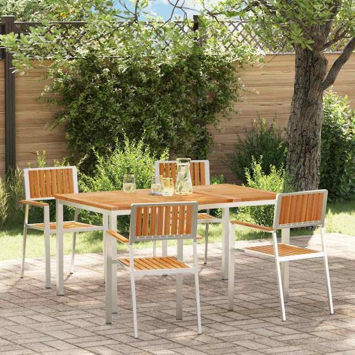 vidaXL Outdoortisch-Set 3 pcs Braun Massivholz Akazie