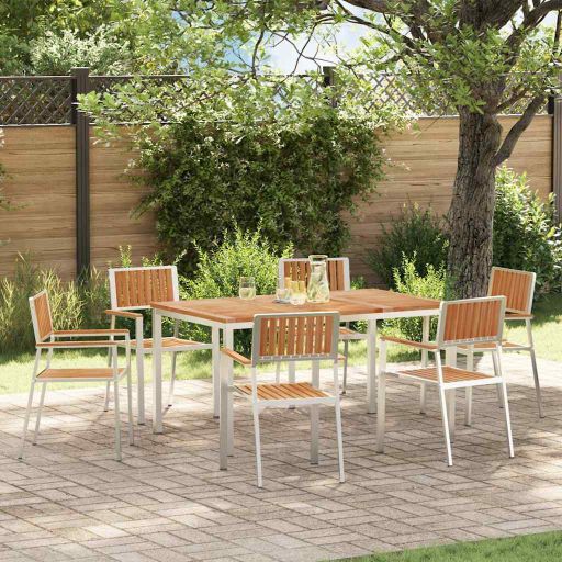 vidaXL Outdoortisch-Set 3 pcs Braun Massivholz Akazie