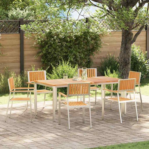vidaXL Outdoortisch-Set 3 pcs Braun Massivholz Akazie