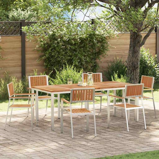vidaXL Outdoortisch-Set 3 pcs Braun Massivholz Akazie