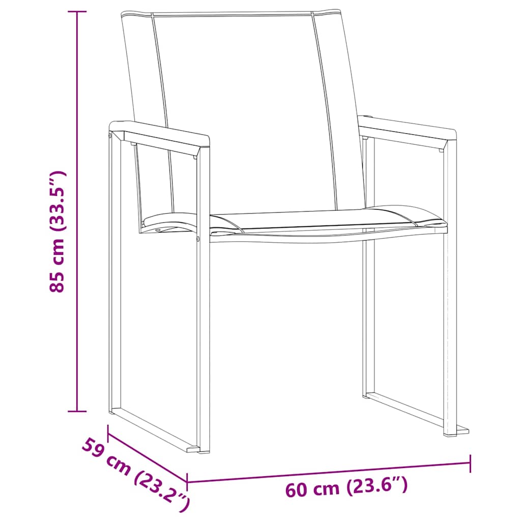Garten Essgruppe 3 pcs Braun Massivholz Akazie