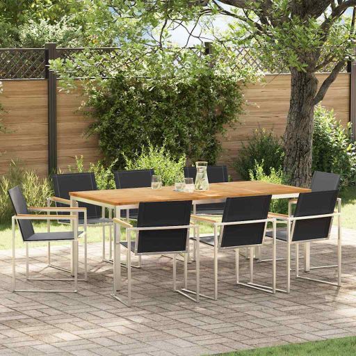 Garten Essgruppe 3 pcs Braun Massivholz Akazie