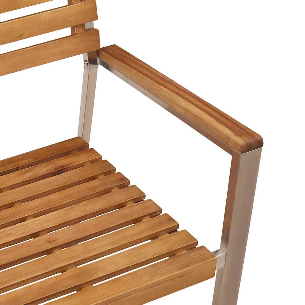Garten Essgruppe 3 pcs Braun Massivholz Akazie