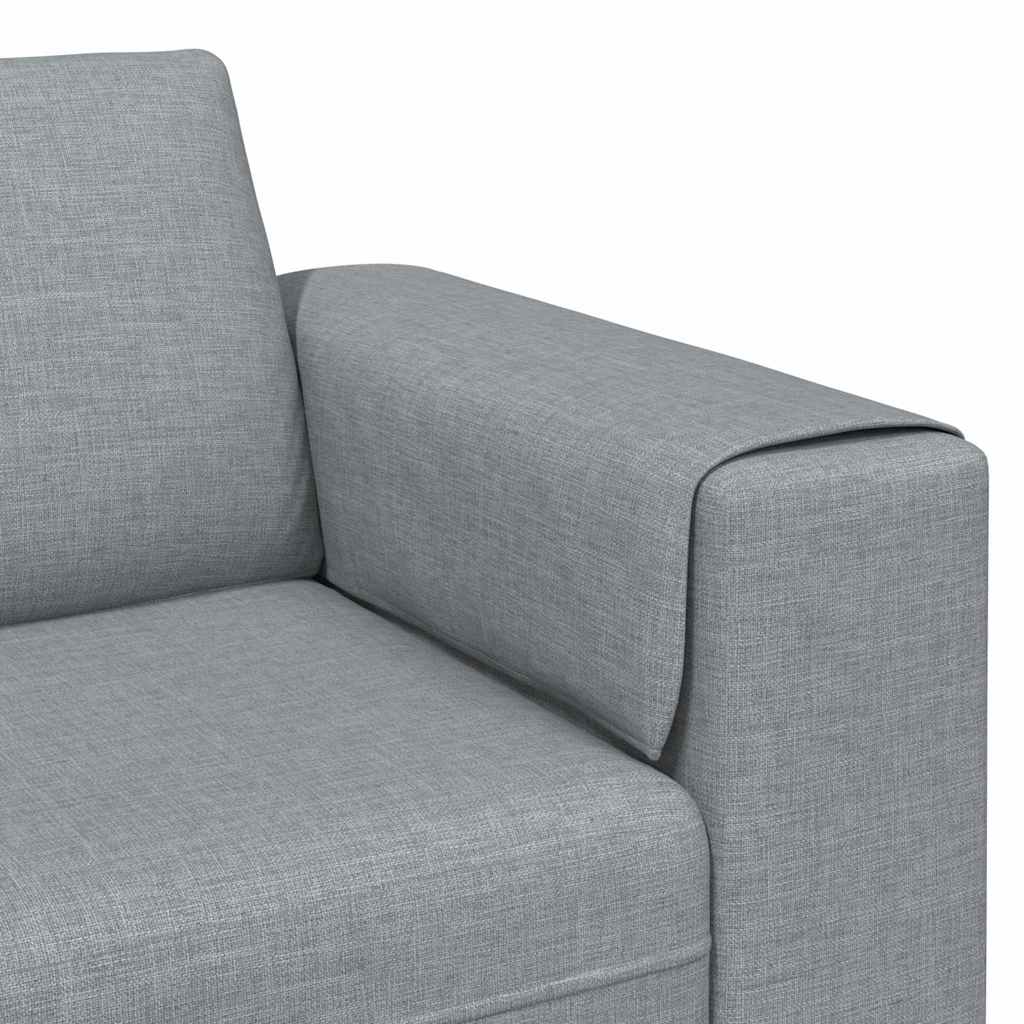 vidaXL Wohnzimmer Couch Hellgrau 250 x 77 x 76 cm Polyester