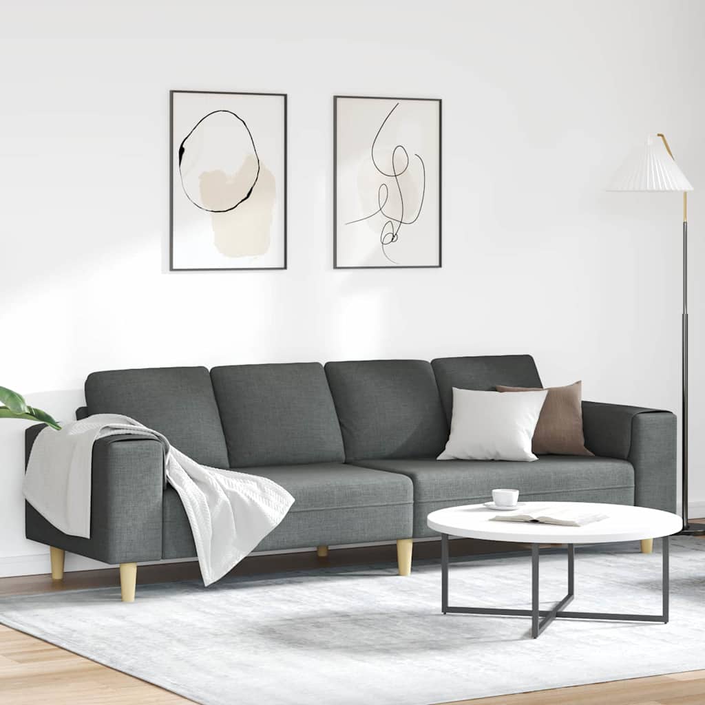 vidaXL Wohnzimmer Couch Hellgrau 250 x 77 x 76 cm Polyester