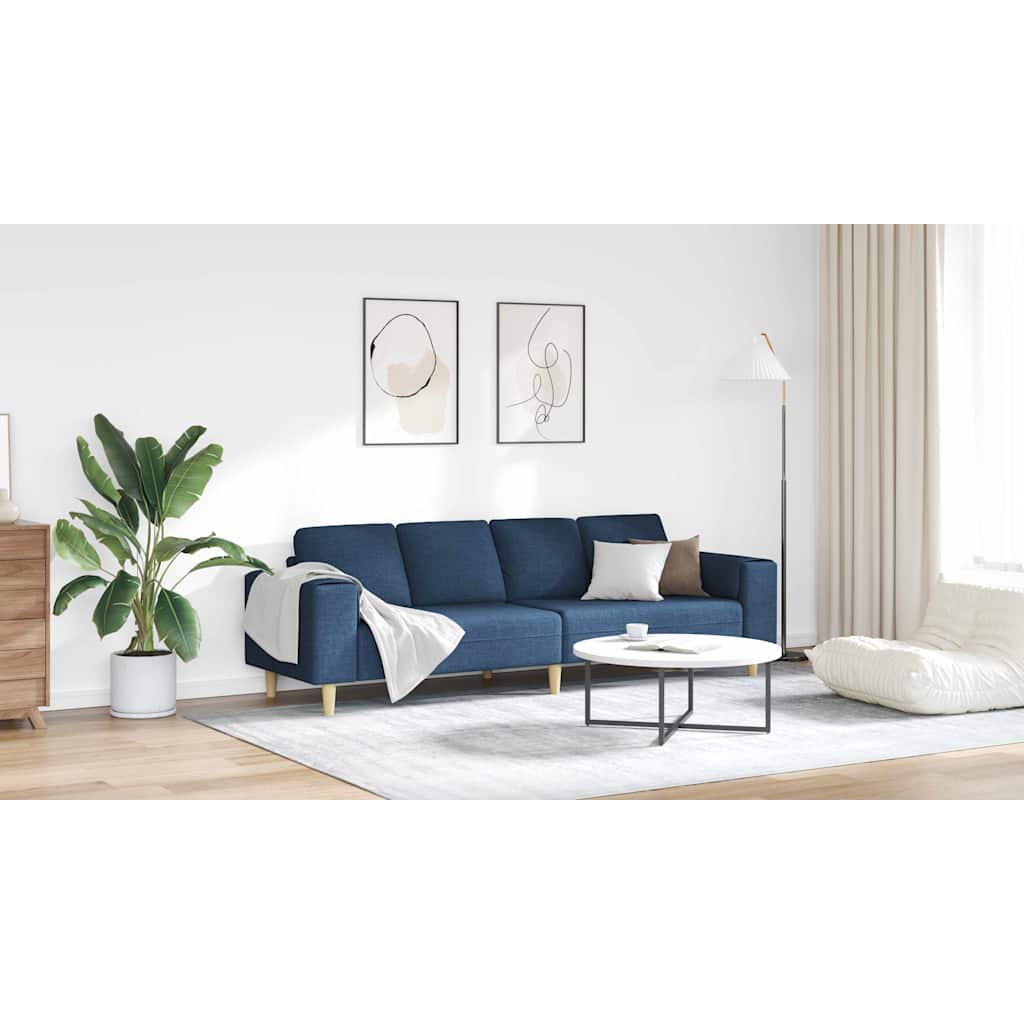 vidaXL Wohnzimmer Couch Hellgrau 250 x 77 x 76 cm Polyester