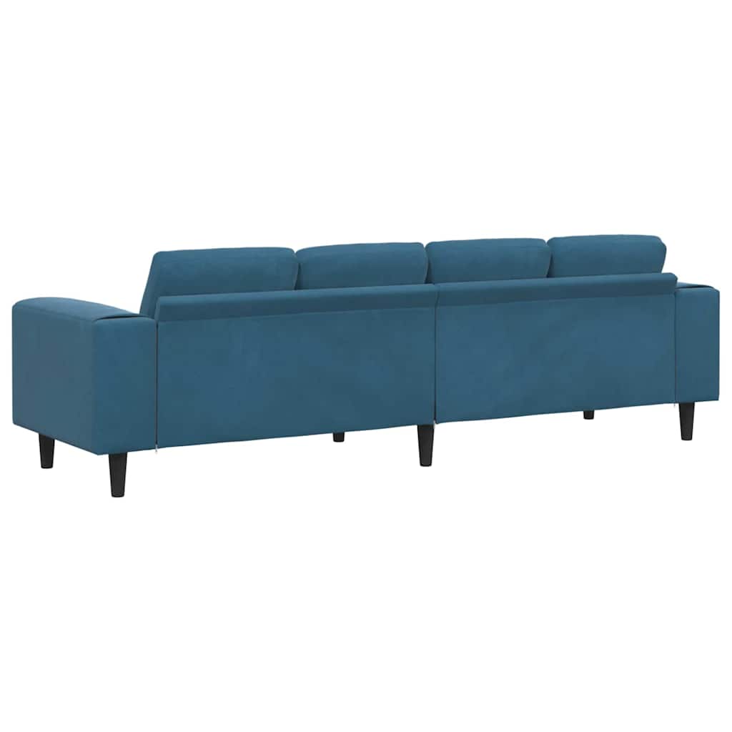 vidaXL Wohnzimmer Couch Blau 250 x 77 x 76 cm