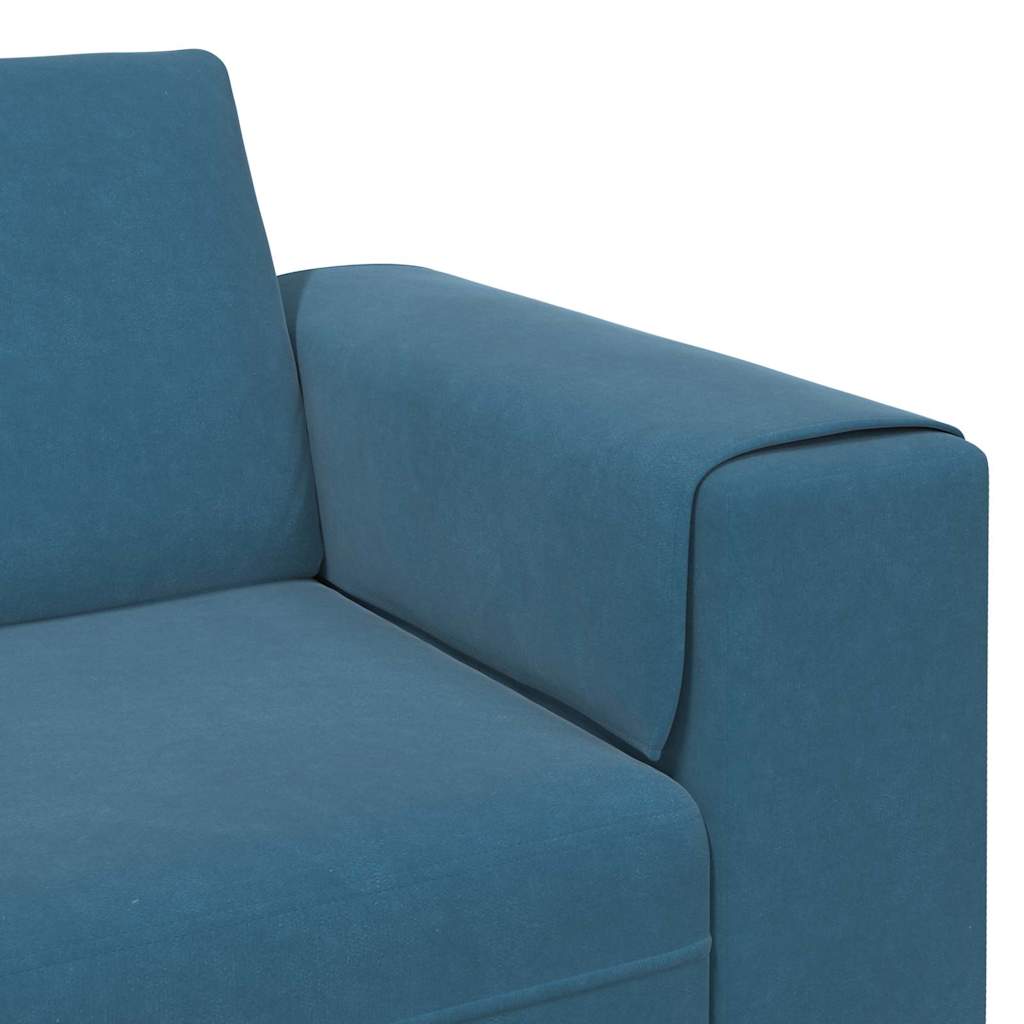 vidaXL Wohnzimmer Couch Blau 250 x 77 x 76 cm