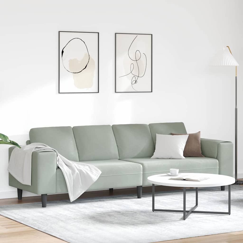 vidaXL Wohnzimmer Couch Blau 250 x 77 x 76 cm