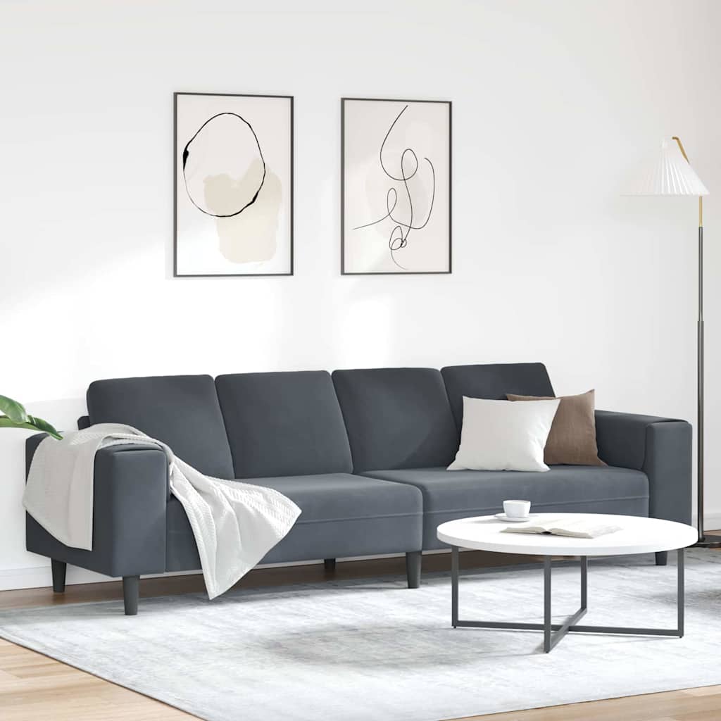 vidaXL Wohnzimmer Couch Blau 250 x 77 x 76 cm