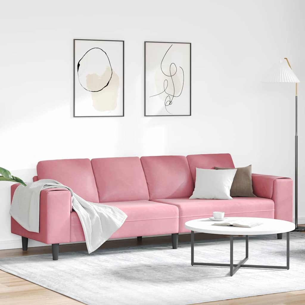 vidaXL Wohnzimmer Couch Blau 250 x 77 x 76 cm