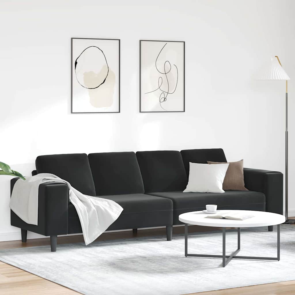 vidaXL Wohnzimmer Couch Blau 250 x 77 x 76 cm