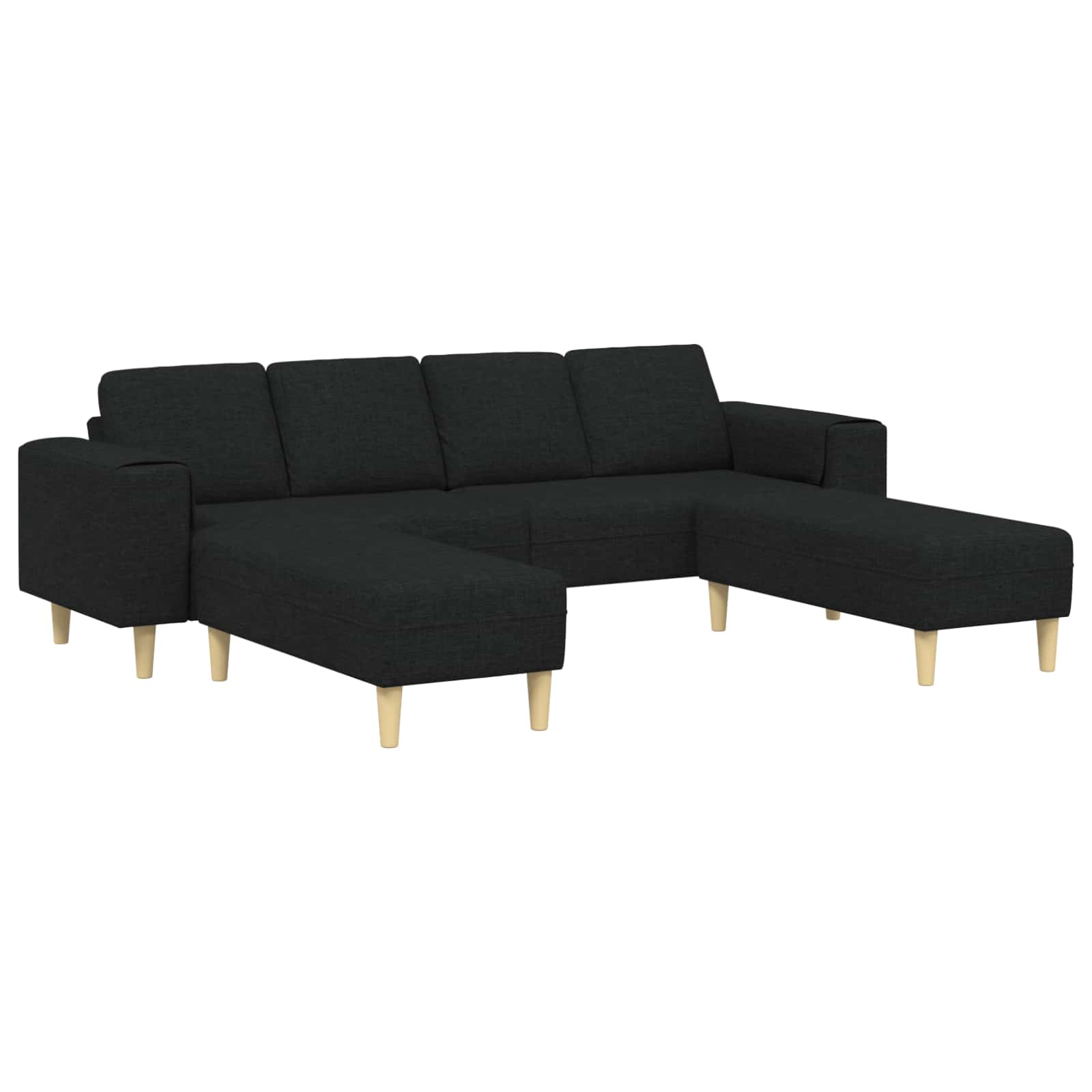 vidaXL Wohnzimmer Couch Hellgrau 250 x 77 x 76 cm Polyester