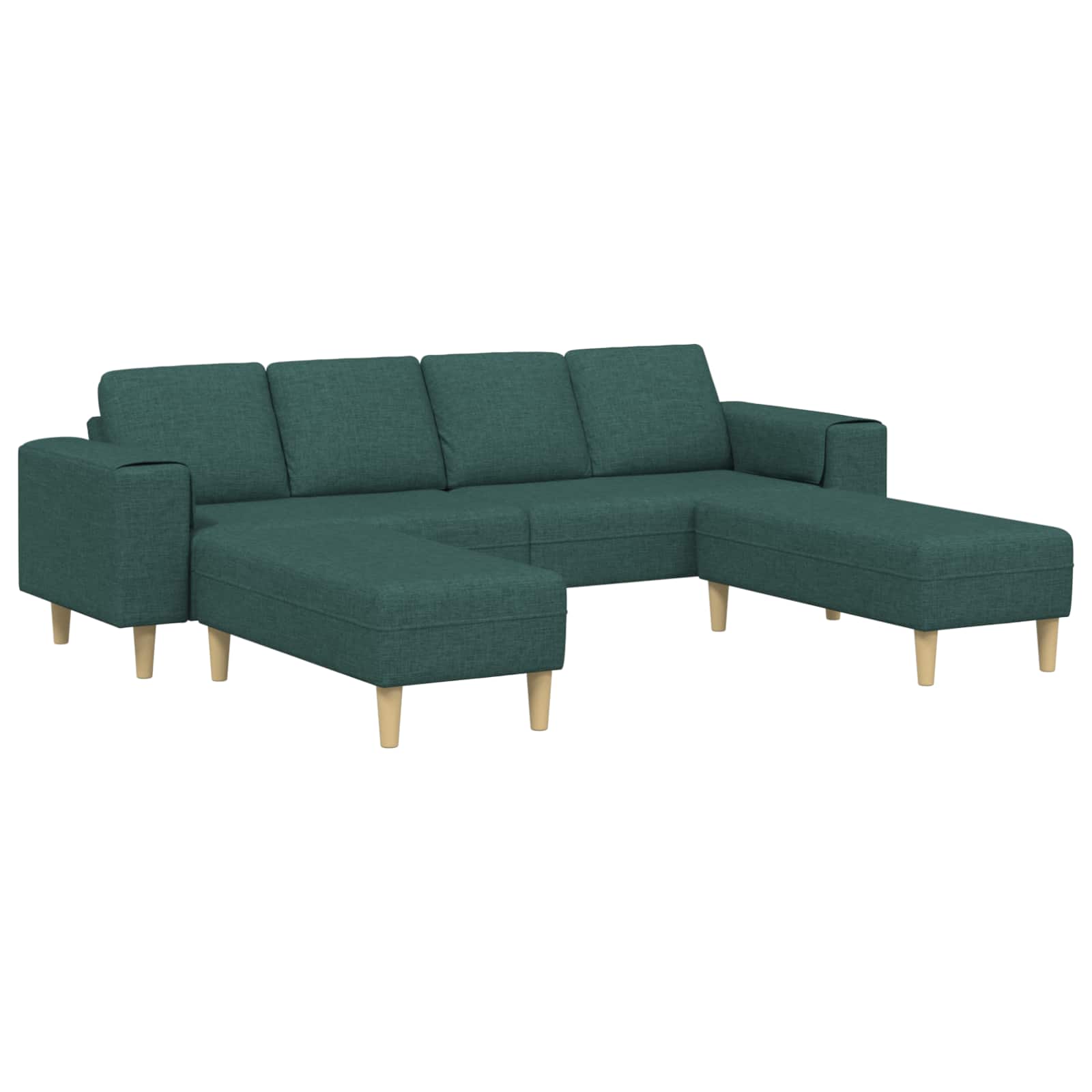 vidaXL Wohnzimmer Couch Hellgrau 250 x 77 x 76 cm Polyester