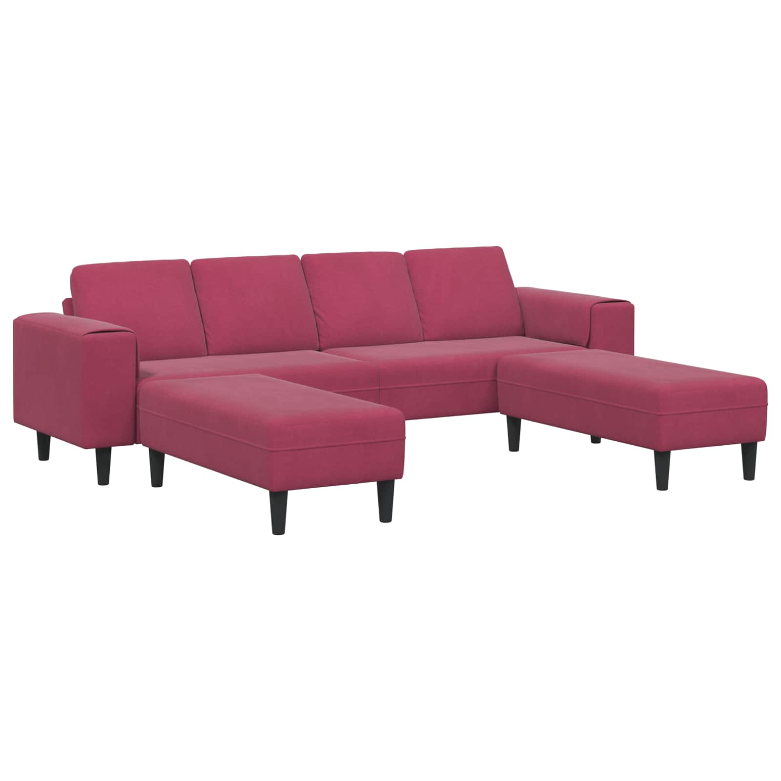 vidaXL Wohnzimmer Couch Blau 250 x 77 x 76 cm