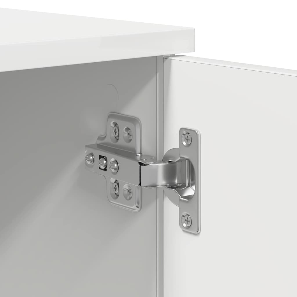 vidaXL Bett mit Stauraum Weiß 244 x 127 x 53.5 cm Holzwerkstoff