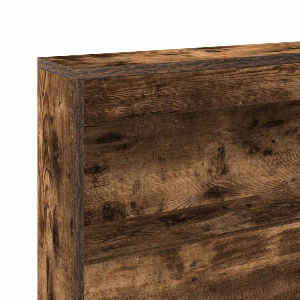 vidaXL Bücherregal-Bett Räuchereiche 90 x 200 cm Holzwerkstoff