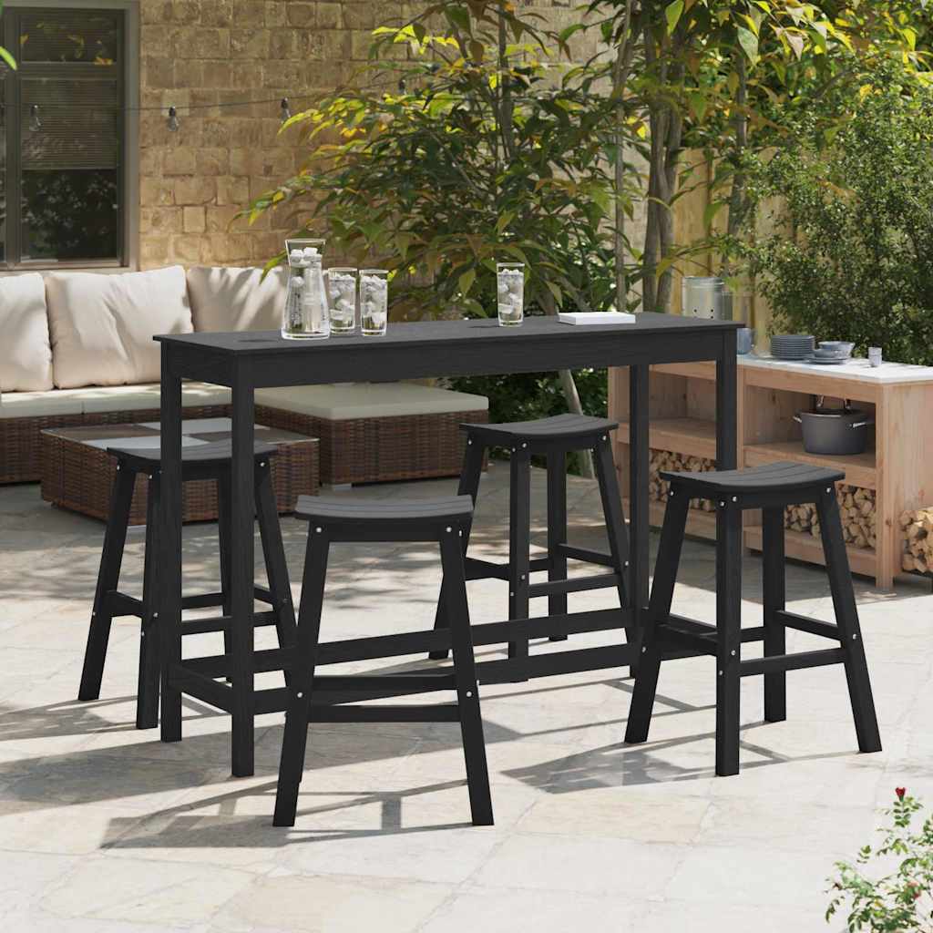 Garten Bar Set 3 pcs Weiß HDPE
