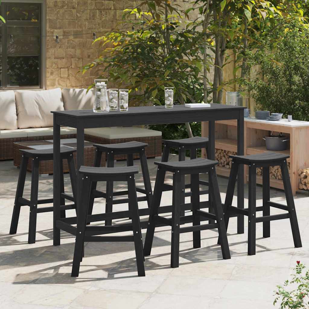Garten Bar Set 3 pcs Weiß HDPE