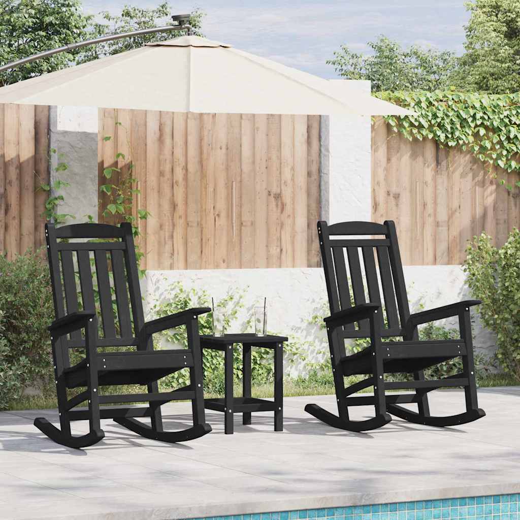Schaukelstuhl 2 pcs Weiß 92 x 70 x 108 cm Polyethylen