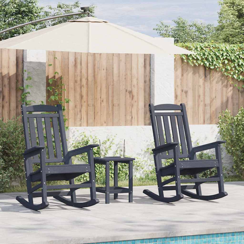 Schaukelstuhl 2 pcs Weiß 92 x 70 x 108 cm Polyethylen