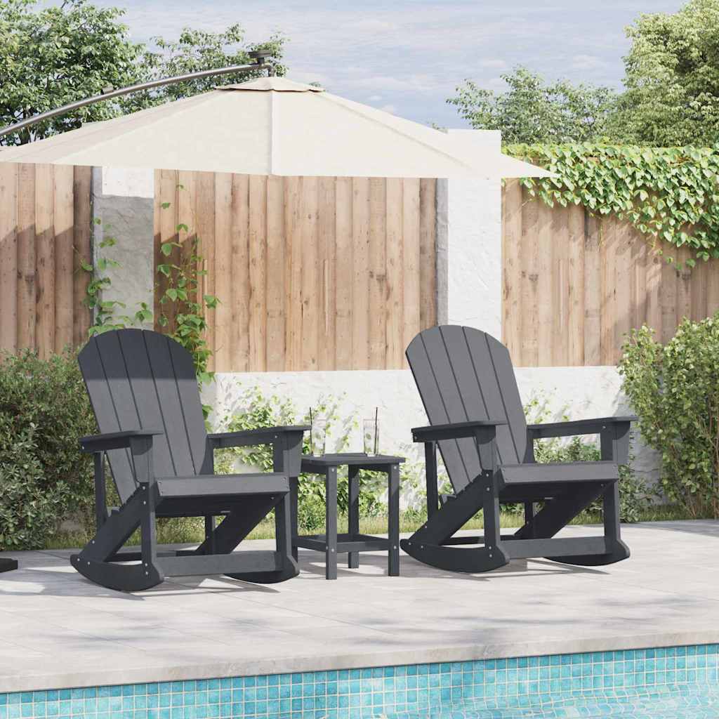 Adirondack Schaukelstühle 2 pcs Weiß HDPE