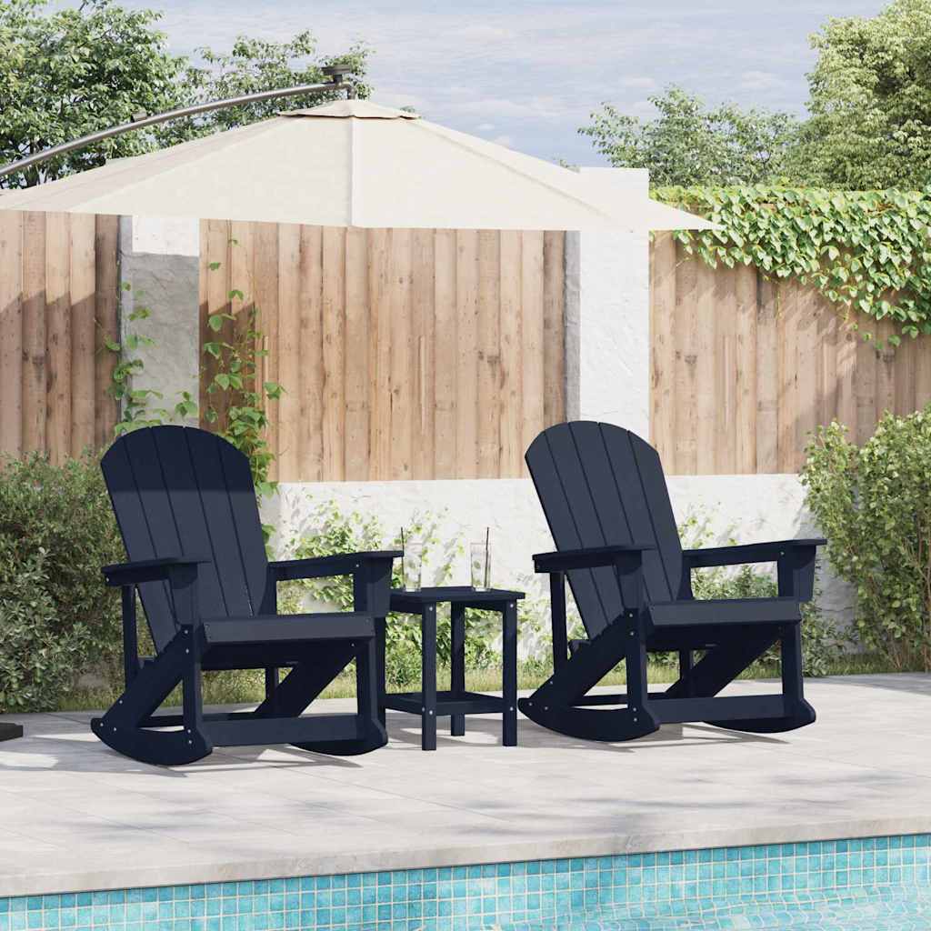 Adirondack Schaukelstühle 2 pcs Weiß HDPE