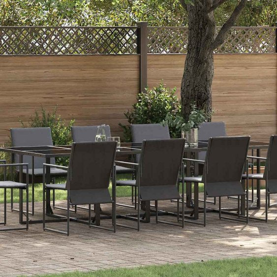 Garten Essgruppe 5 pcs Schwarz Stahl