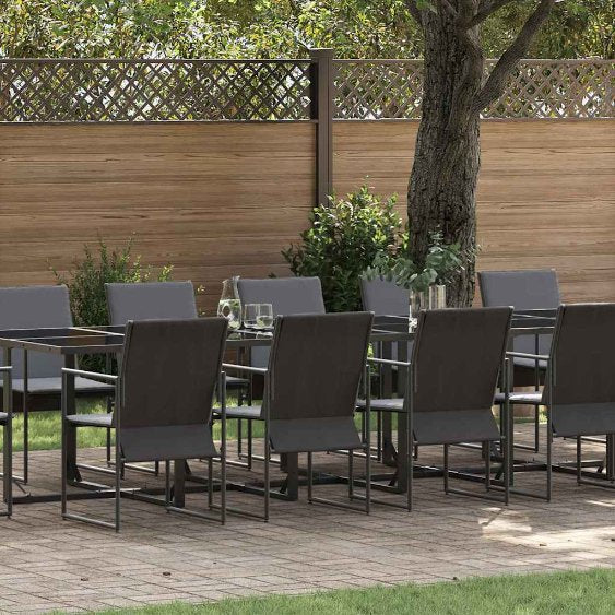 Garten Essgruppe 5 pcs Schwarz Stahl