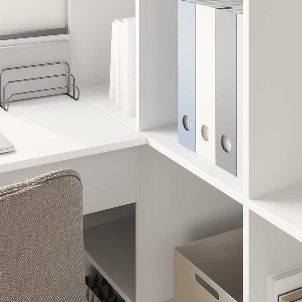 vidaXL Eck-Schreibtisch Weiß 101,5 x 149,5 x 149,5 cm Holzwerkstoff