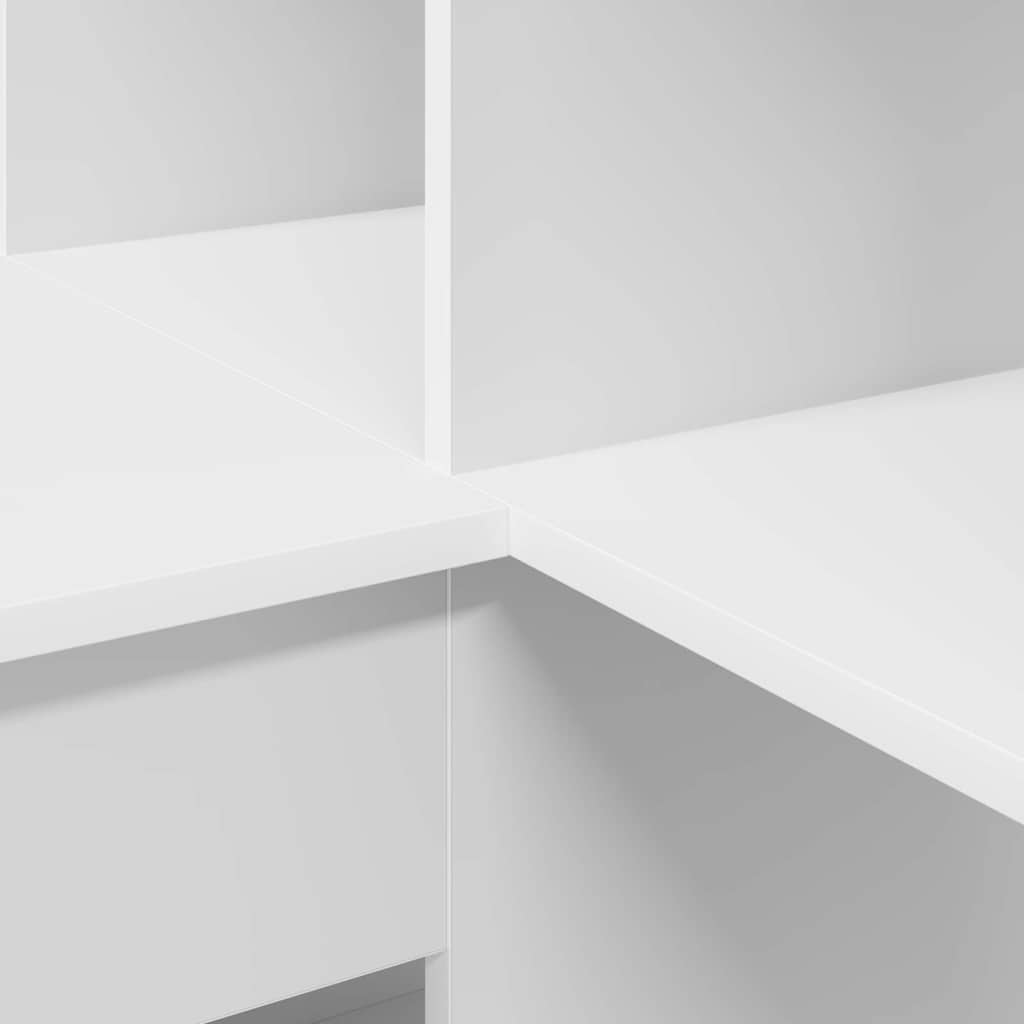 vidaXL Eck-Schreibtisch Weiß 101,5 x 149,5 x 149,5 cm Holzwerkstoff