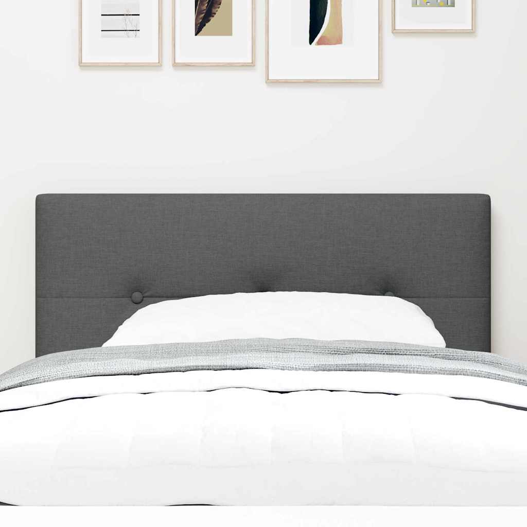 vidaXL LED Kopfteil mit LED-Lichtleisten Dunkelgrau 80 cm Polyester