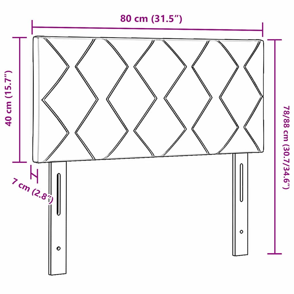 vidaXL Kopfteil mit LED-Lichtleisten mit Kopfteil Hellgrau 80 cm Stoff