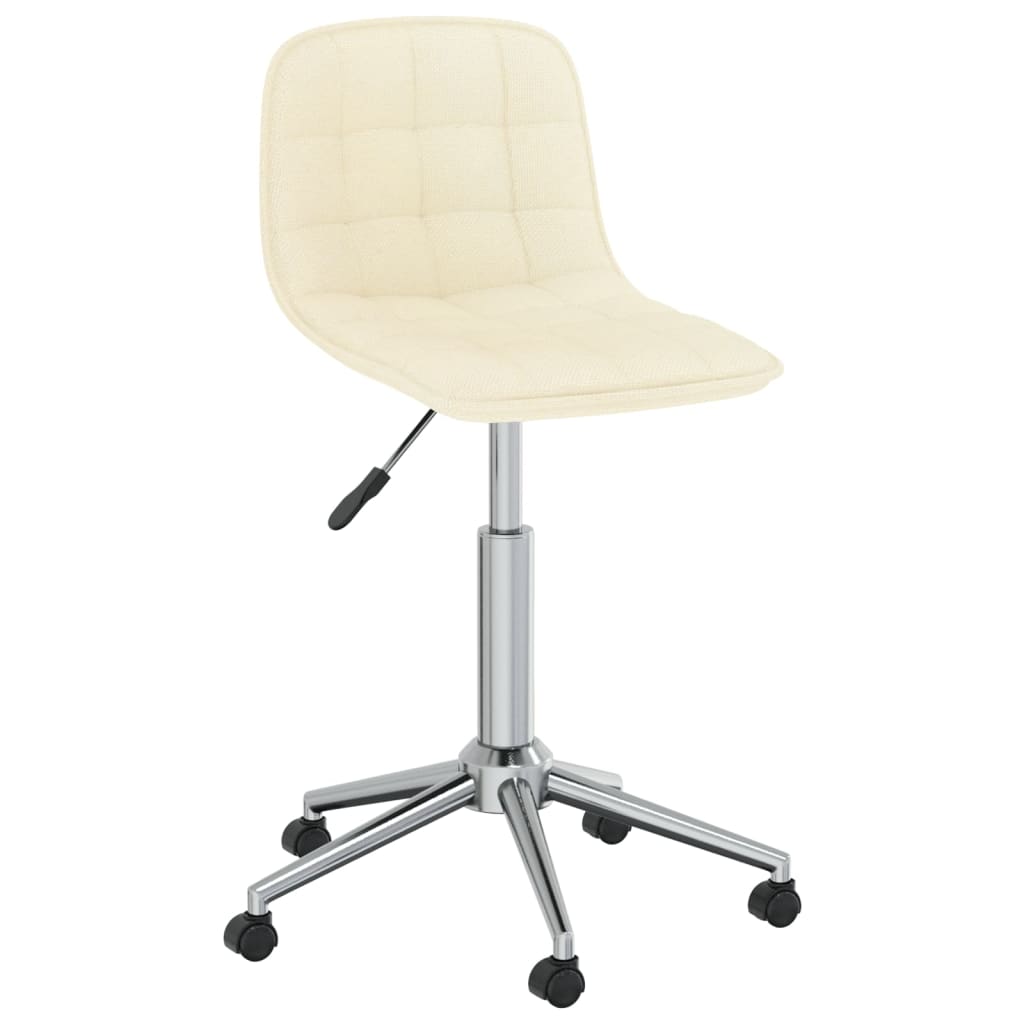 vidaXL Esszimmerstuhl Drehbar Creme Stoff