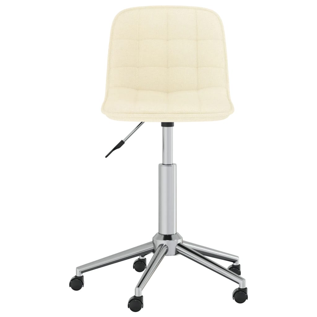 vidaXL Esszimmerstuhl Drehbar Creme Stoff