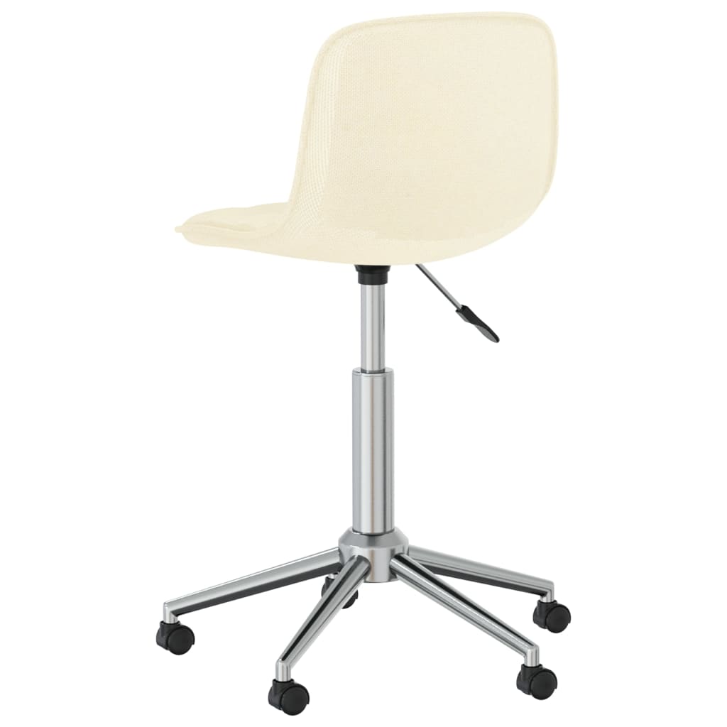 vidaXL Esszimmerstuhl Drehbar Creme Stoff