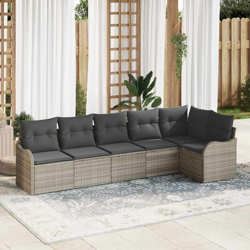 Gartensofa-set Schwarz Poly-Rattan