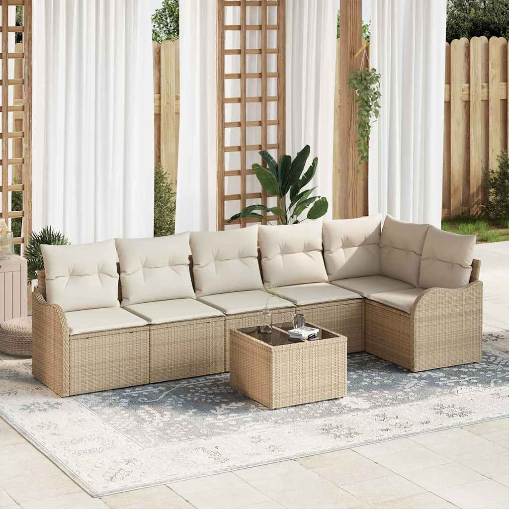 Gartensofa-set Schwarz Poly-Rattan