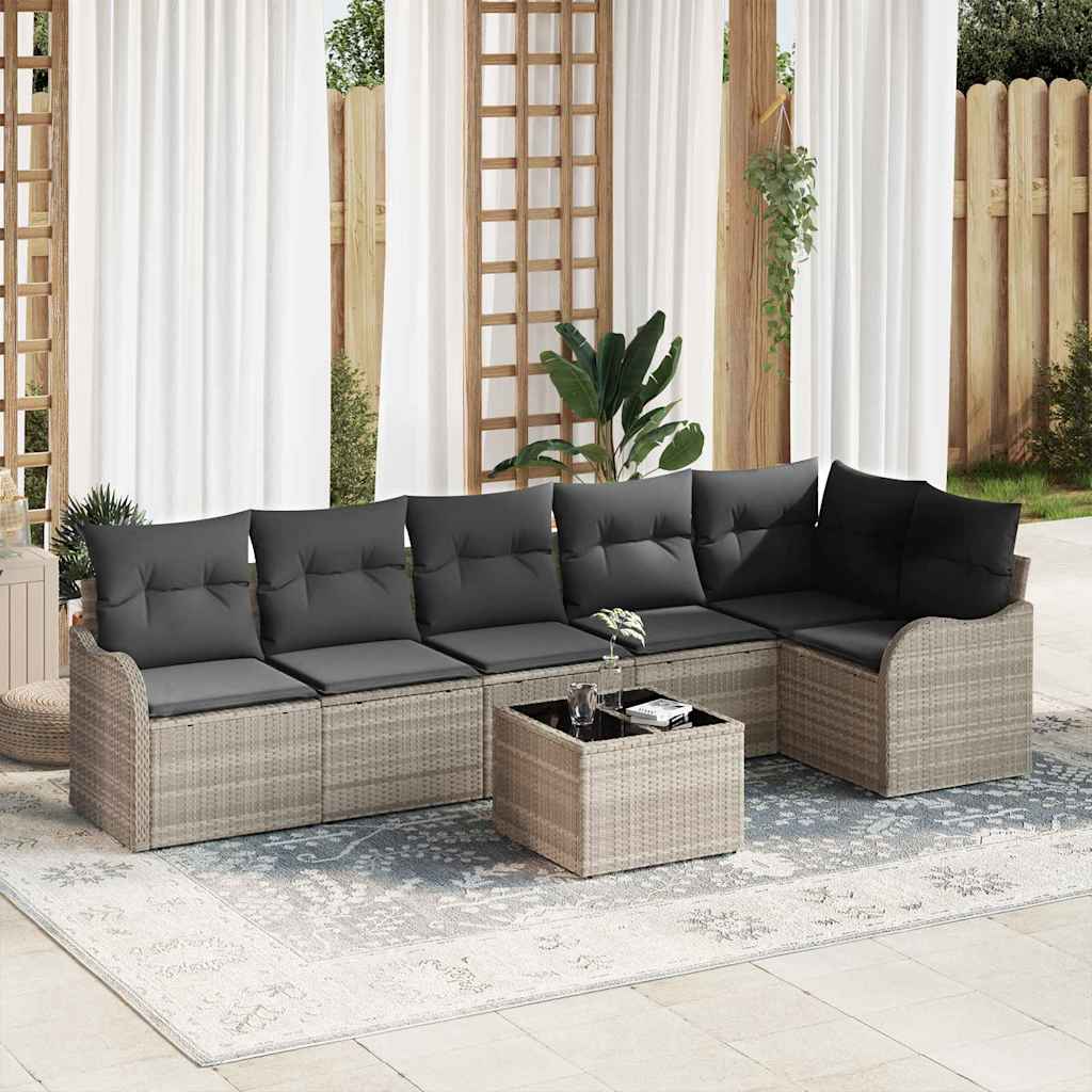 Gartensofa-set Schwarz Poly-Rattan