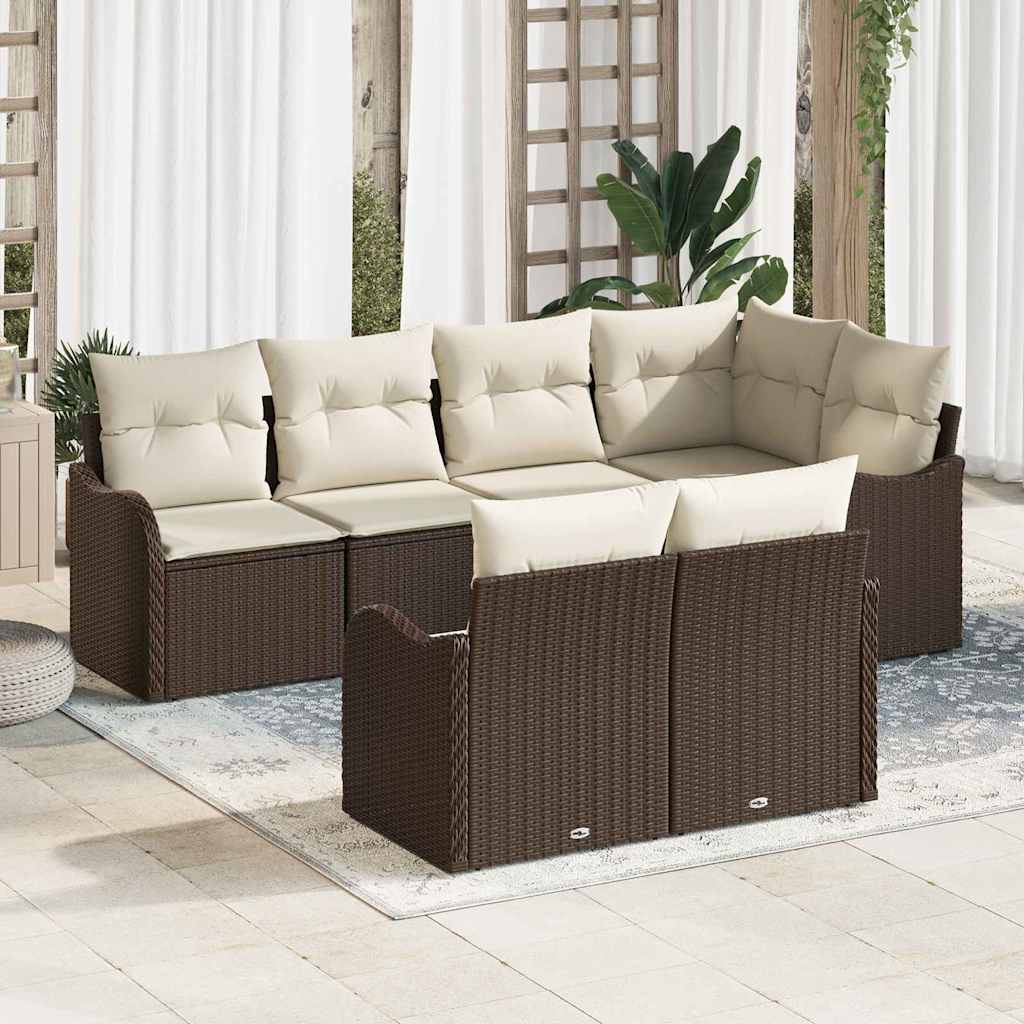 Gartensofa-set Schwarz Poly-Rattan