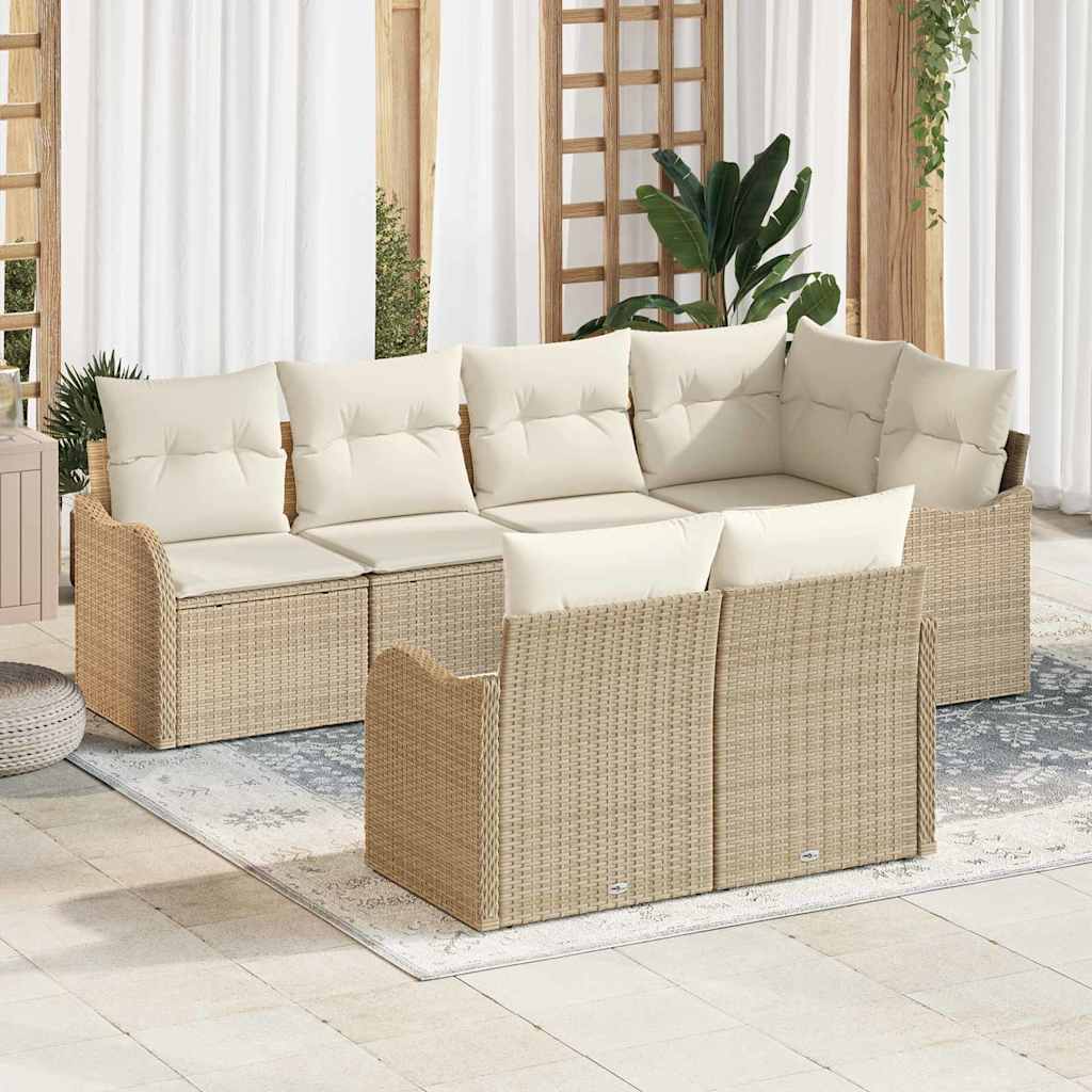 Gartensofa-set Schwarz Poly-Rattan