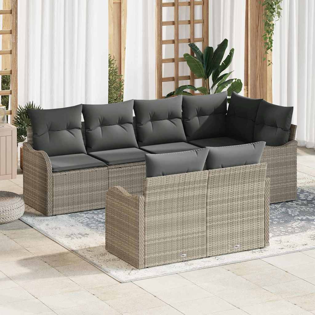 Gartensofa-set Schwarz Poly-Rattan