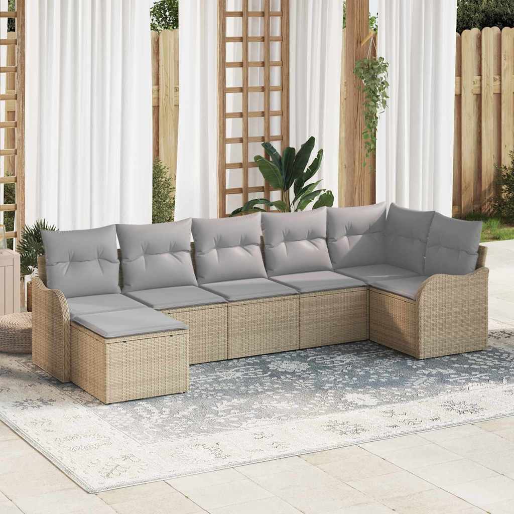 Gartensofa-set Schwarz Poly-Rattan