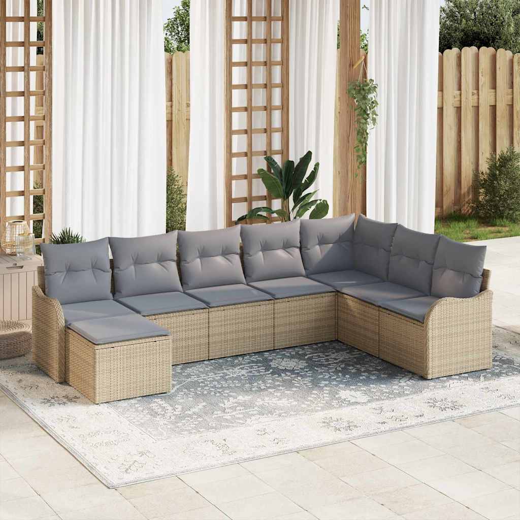 Gartensofa-set Schwarz Poly-Rattan