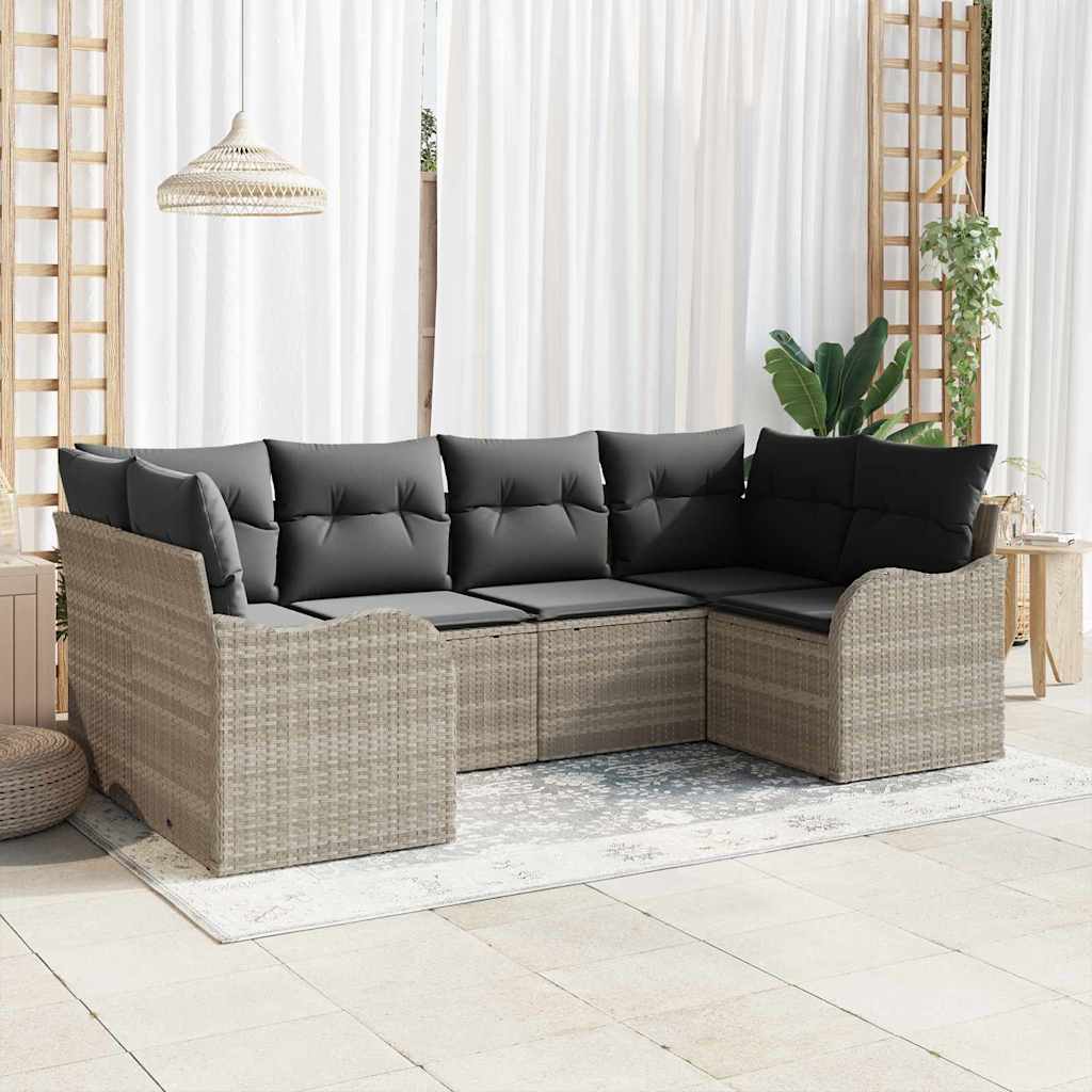 Gartensofa-set Schwarz Poly-Rattan